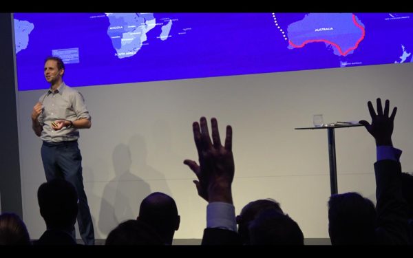 Speaking at Volvo Ocean Race, in Hong Kong